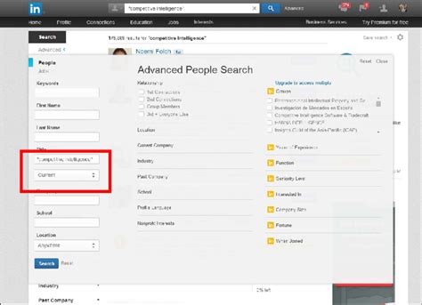 Advanced people search .